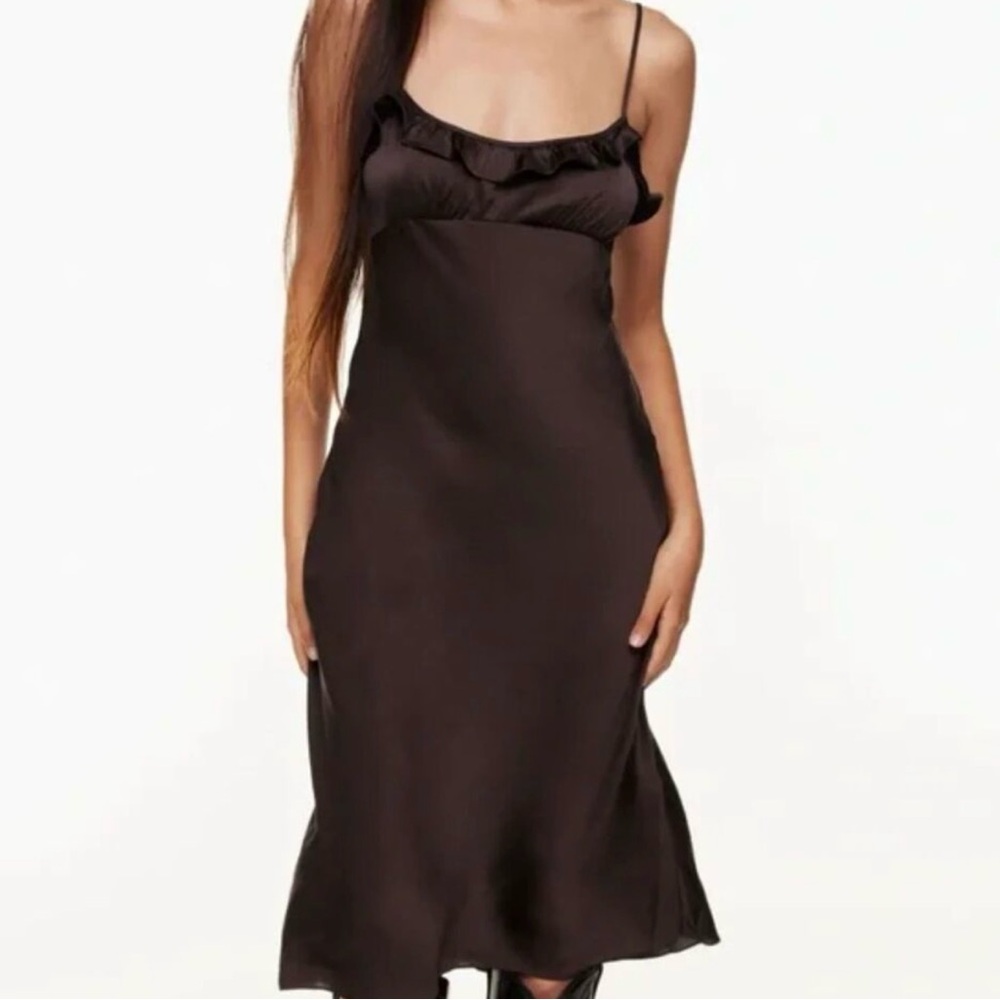 Artizia Wilfred Ovation Slip on midi Dress - Mocha/Brown - Size XXS